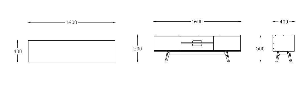 Tv console store table height